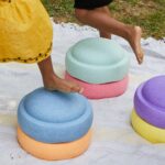 Stapelstein Set de 6 bloques pastel + board confetti