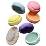 Stapelstein Set de 6 bloques pastel + board confetti