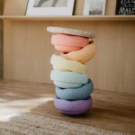 Stapelstein Set de 6 bloques pastel + board confetti