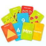 Flash cards números letras formas y colores