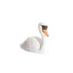 cisne tallado y pintado a mano de madera Wudimals