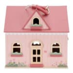 Casa de muñecas de madera rosa portable Little Dutch
