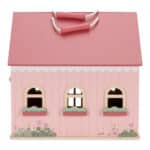 Casa de muñecas de madera rosa portable Little Dutch