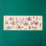 puzzle I´m a knight 100 piezas con ilustraciones en un tono de humos en un castillo medieval de la marca Londji