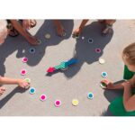 flecha gigante de madera con marcadores de números y colores multijuego