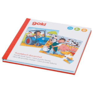 Libro con dos puzzles magnéticos de temática granja.