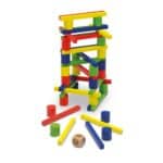 Balance, juego de habilidad de madera en caja de metal