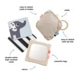 Porta tarjetas de contrastes para bebés