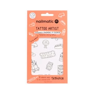 12 tatuajes temporales para colorear City World