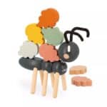 Juego de equilibrio hormigas Sweet Cocoon con hojas de colores para apilar encima