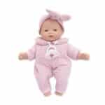 Muñeca Bobble rosa de 26 cm con el chupete colgando