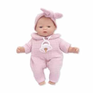 Muñeca Bobble rosa de 26 cm con el chupete colgando