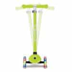 patinete plegable globber verde lima con luces evolutivo