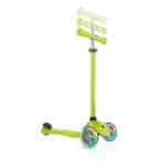 patinete plegable globber verde lima con luces para motricidad gruesa