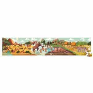 Puzzle panorámico de la prehistoria de un metro