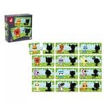 12 puzzles los animales del bosque y sus sombras y su caja al lado