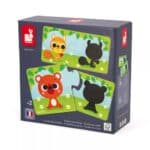 Caja de los 12 puzzles los animales del bosque y sus sombras