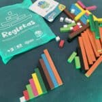 Set de regletas para matemáticas manipulativas en bolsa de tela