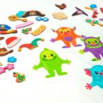 imagen de varias fichas del Costu' Monsters, juego de observación y velocidad