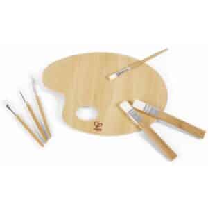 Kit artístico de 6 pinceles y paleta de artista foto de producto
