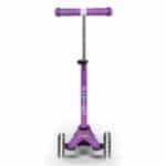 Patinete Mini Micro Deluxe LED lila vista frontal