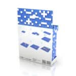 Plataforma base azul para construcciones Meli Maxi pack de 6 foto caja trasera