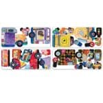 Puzzle magnético mis viajes, coches con 30 piezas imantadas