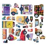 Puzzle magnético mis viajes, coches con 30 piezas magnéticas