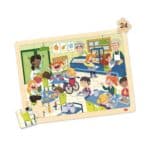 Uno de los puzzles del Set de cuatro puzzles de madera Mi cole inclusivo