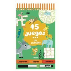 imagen del Cuaderno de actividades reutilizable 45 juegos de animales