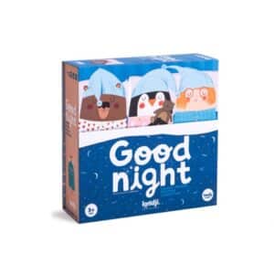 Caja de Good night, 3 juegos de memoria, asociación y deducción