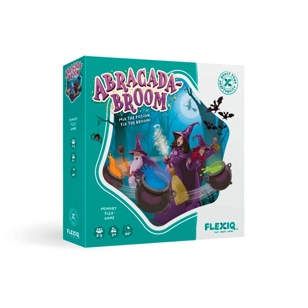 Juego de memoria y toma de decisión Abracadabra Broomm imagen del packaging del Juego de memoria y toma de decisión Abracadabra Broomm