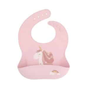 Babero de silicona con compartimento Magical unicorn foto producto
