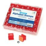 Caja de Sellos alfabeto letras minúsculas con algunos fuera