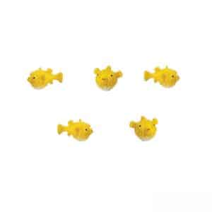 Pez globo, pack de 10 figuritas para minimundos y botellas sensoriales