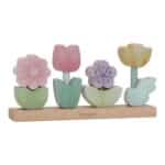 Flores apilables de madera Fairy Garden de Little Dutch sobre fondo blanco