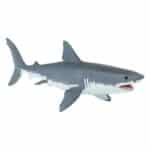Figura realista de un gran tiburón blanco de mundo Safari
