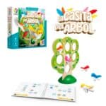 imagen de la caja y el contenido del Juego de lógica La casita del árbol