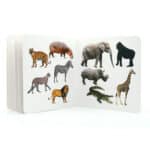 Libro de fotografías reales Animales salvajes 3 de Nowordbooks abierto