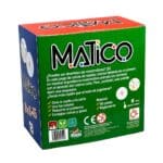 Trasera de la caja de Matico, juego de cálculo mental y velocidad