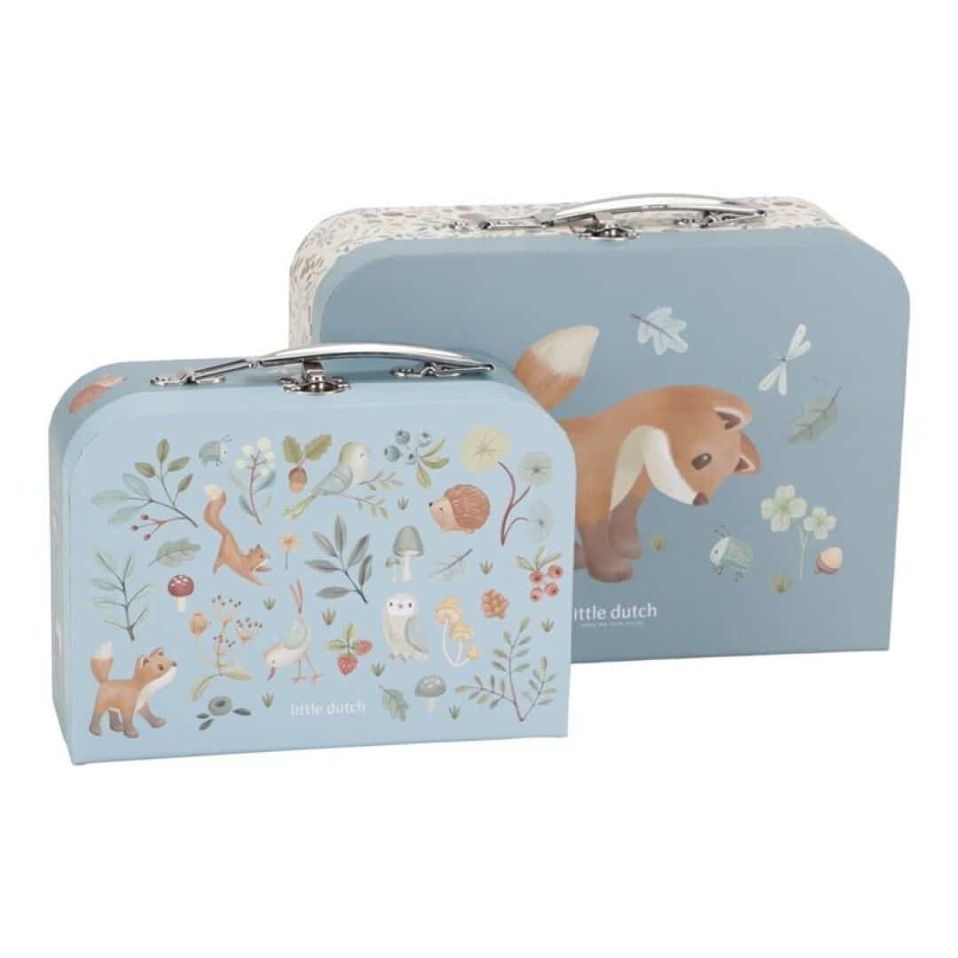 Set de dos maletas Forest Friends de Little Dutch Set de dos maletas Forest Friends de Little Dutch sobre fondo blanco