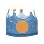Corona de cumpleaños reversible de tela superhéroes por el lado del universo