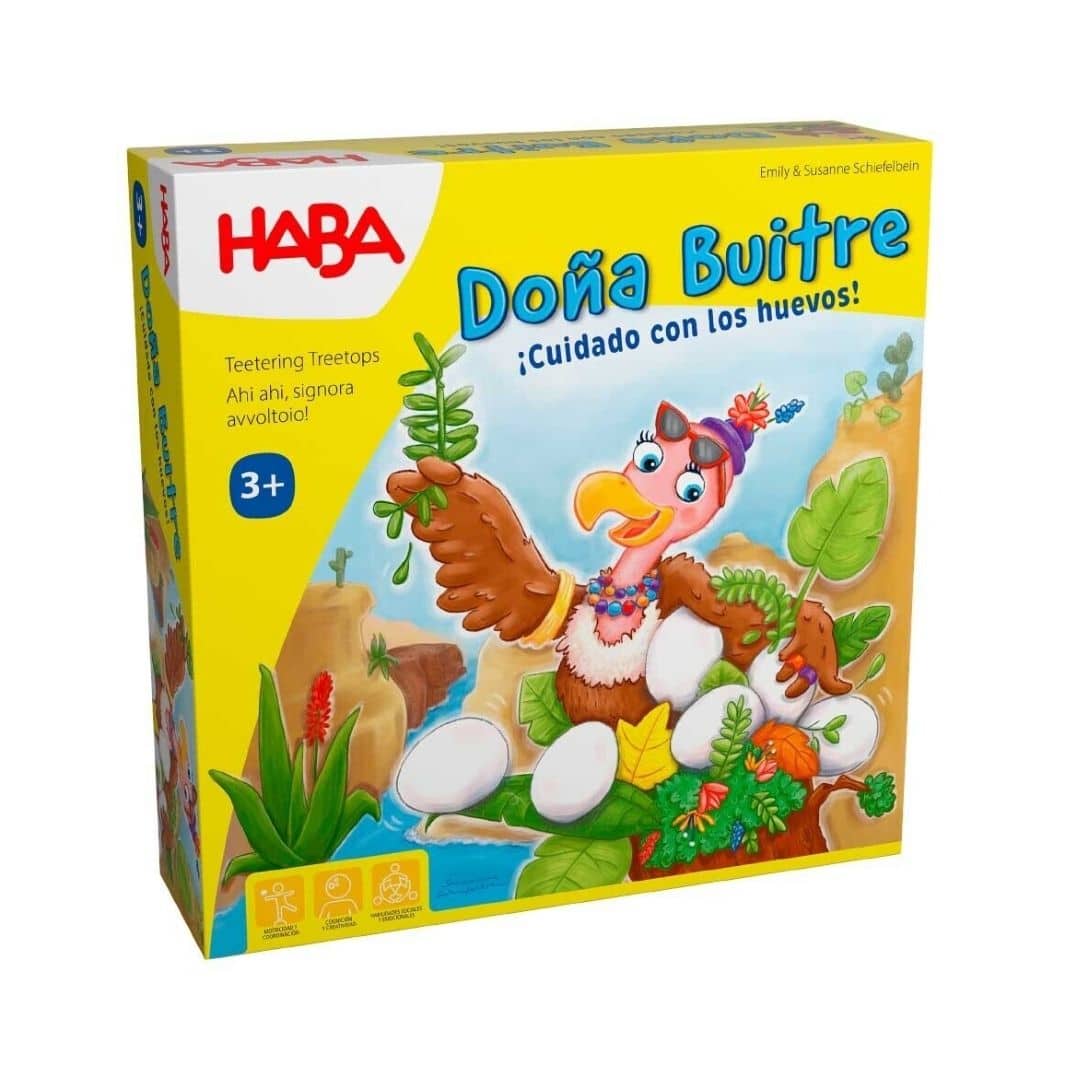 Juego cooperativo Doña Buitre, cuidado con los huevos Caja de Juego cooperativo Doña Buitre, cuidado con los huevos