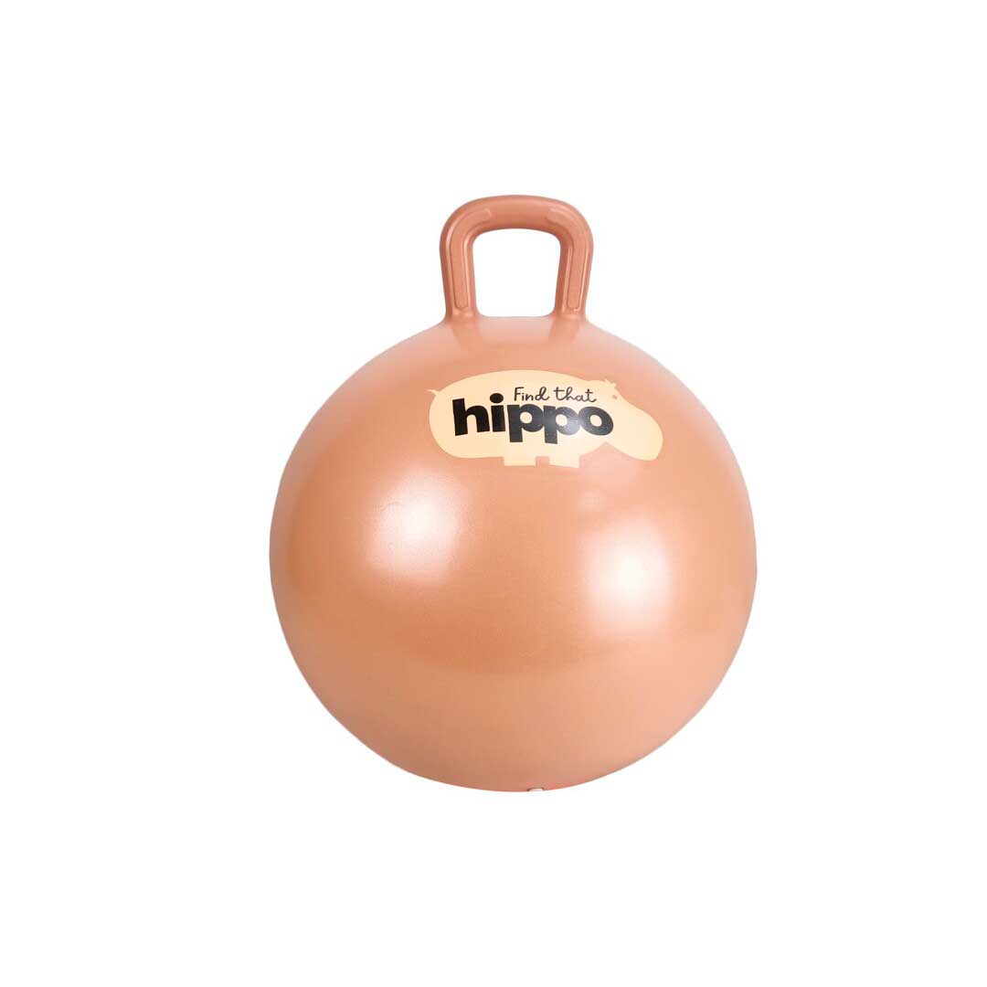 Pelota saltarina Hippo Naranja metalizado imagen de la pelota saltarina metalizada naranja