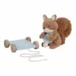 Arrastre de madera y peluche ardilla Forest Friends de Little Dutch