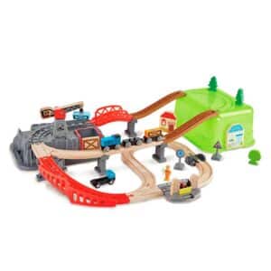 imagen de portada del Circuito de tren bloques de construcción de Hape montado