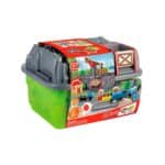 imagen de la caja de almacenaje donde viene el Circuito de tren bloques de construcción de Hape