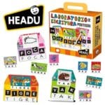 Caja y contenido de Laboratorio de escritura Montessori de Headu