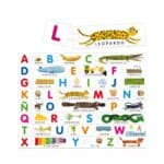 Todas las piezas que incluye el Puzzle alfabeto táctil Montessori de Headu