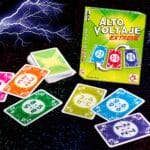 imagen de la caja y las cartas de Alto voltaje extreme juego de cálculo mental de Mercurio